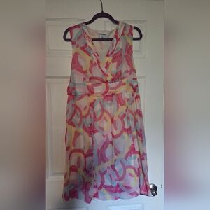 EUC Colorful Geometric Pattern Dress Motherhood Maternity Dress.